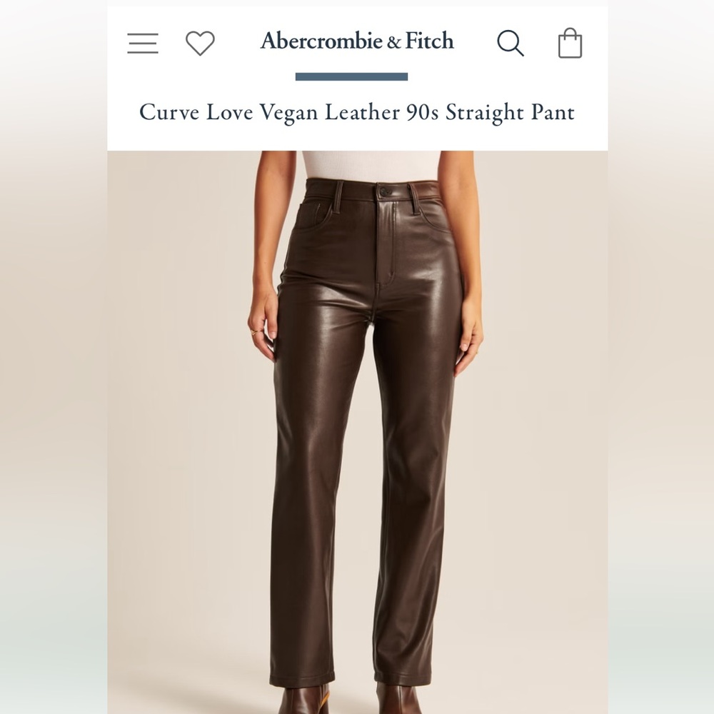 Lightly worn Abercrombie Curve Love leather pants
